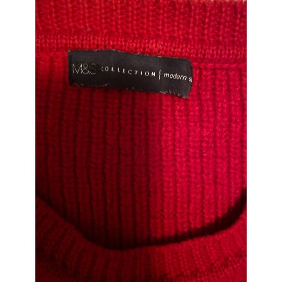 NWOT M&S Collection Knit Red Sweater UK size 14 - Picture 2 of 11
